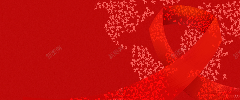 国际艾滋病日宣传bannerpsd设计背景_新图网 https://ixintu.com 公益 关爱 国际艾滋病日 宣传 红丝带 红色 艾滋 艾滋病