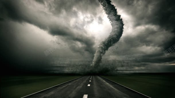 龙卷风可怕公路jpg设计背景_新图网 https://ixintu.com 公路 可怕 龙卷风