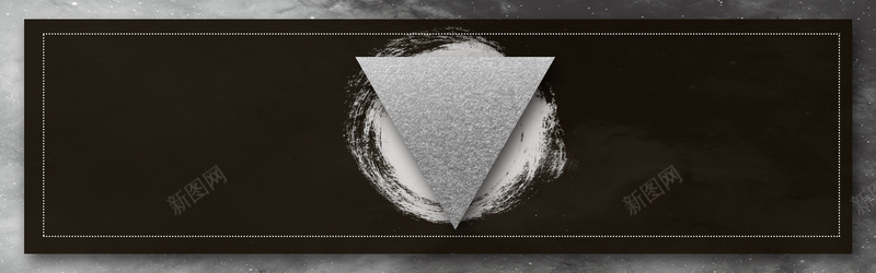 淘宝黑色三角形海报bannepsd设计背景_新图网 https://ixintu.com 三角形 星空 纹理 线条 质感 黑色