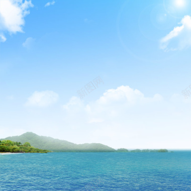 树鸟笼海洋背景摄影图片