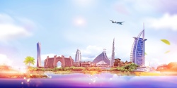 迪拜印象魅力迪拜旅游背景高清图片