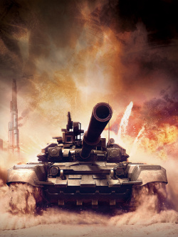 战场炮火坦克游戏战场海报背景psd高清图片