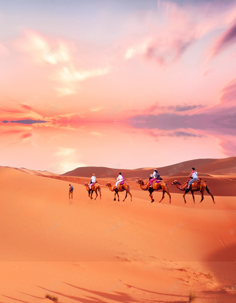 一带一路沙漠驼队风景psd设计背景_新图网 https://ixintu.com 一带一路 大气 天空 沙漠 美景 风光 风景 驼队