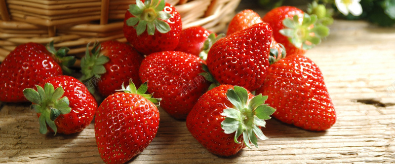 草莓红色美食绿色篮子jpg设计背景_新图网 https://ixintu.com 海报banner 篮子 红色 绿色 美食 草莓