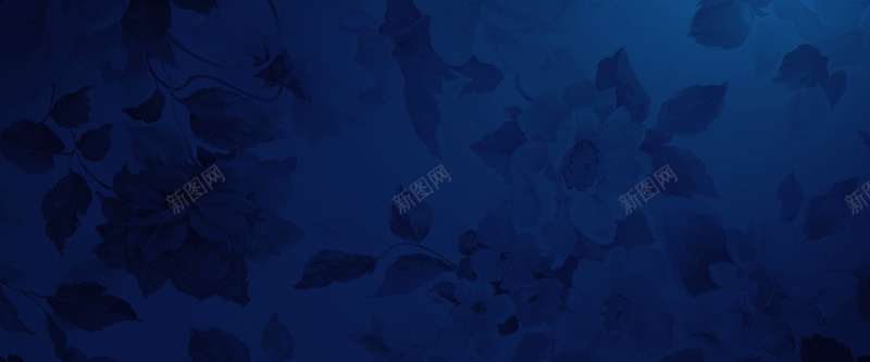 蓝色艺术花卉背景psd设计背景_新图网 https://ixintu.com 海报banner 纹理 花纹 蓝色背景 质感