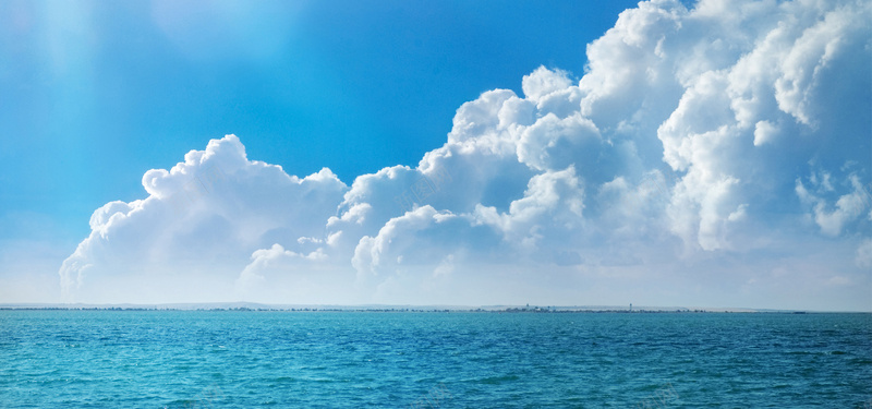 大海摄影风景蓝色旅游海报背景背景