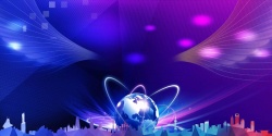 建筑蓝色背景科技炫酷海报背景模板高清图片