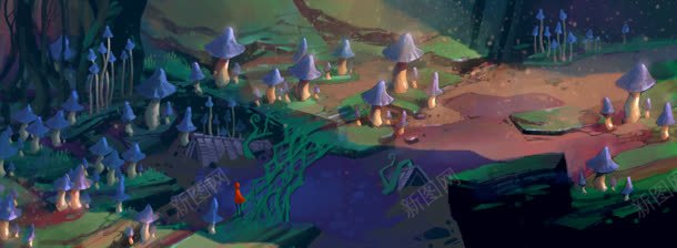 户外紫色创意蘑菇jpg设计背景_新图网 https://ixintu.com 创意 户外 紫色 蘑菇