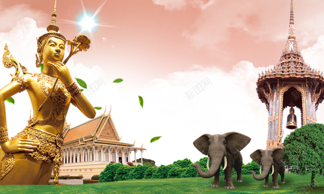 大象头像泰国旅游摄影图片
