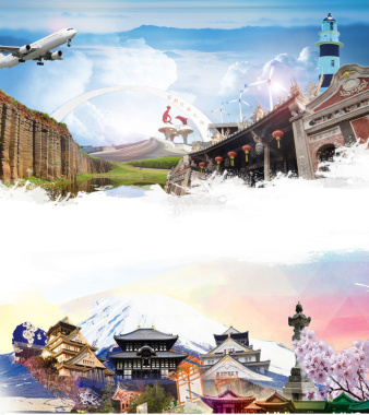 梦中国旅游社风景名胜宣传广告摄影图片