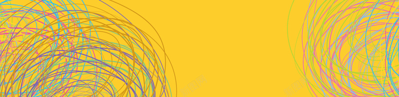 卡通玩具彩线涂鸦banne背景jpg设计背景_新图网 https://ixintu.com 海报banner 纹理 线条 质感 黄色背景