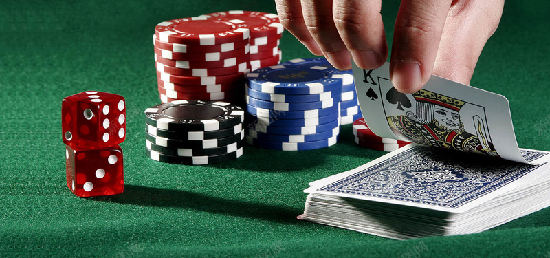赌博扑克牌色子筛子赌局赌具背景摄影图片