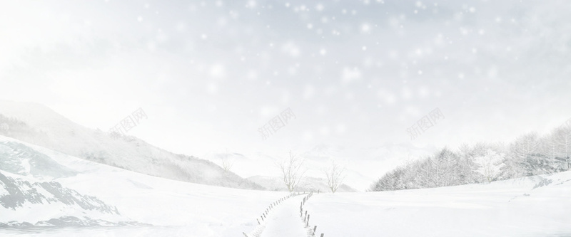 冬季雪景背景psd_新图网 https://ixintu.com 下雪 冬季 摄影 海报banner 雪景 风景