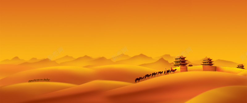 一带一路主题背景Bannerjpg设计背景_新图网 https://ixintu.com 一带一路 丝绸之路 创新之路 和平之路 开心 开放之路 文明之路 沙漠 繁荣之路 经济 骆驼 高兴