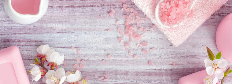 手工皂背景图jpg_新图网 https://ixintu.com 少女 手工皂 摄影 海报banner 粉色 花卉 风景