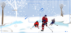 冬季奥运会简约冬奥会展板背景高清图片