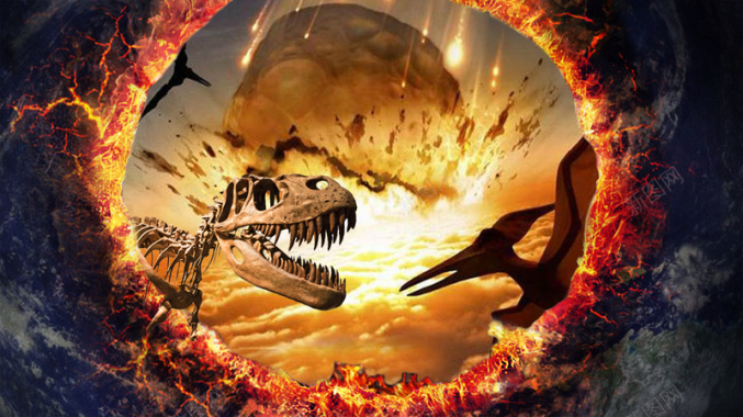 恐龙博物馆宣传海报背景