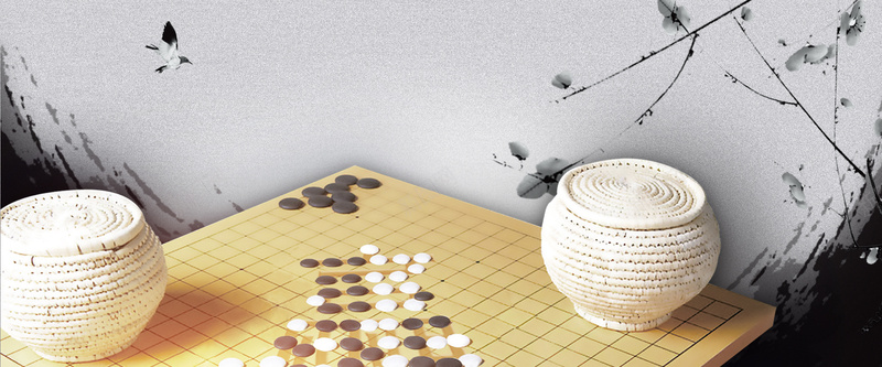 围棋复古灰色bannerpsd设计背景_新图网 https://ixintu.com banner 优惠 围棋 培训 复古 手绘 招生 棋手 灰色