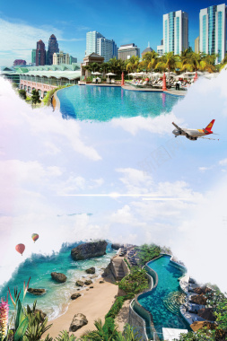 马来西亚旅游文化宣传海报背景背景
