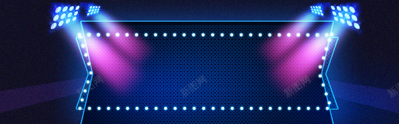 双十二科技紫色立体banner海报背景背景