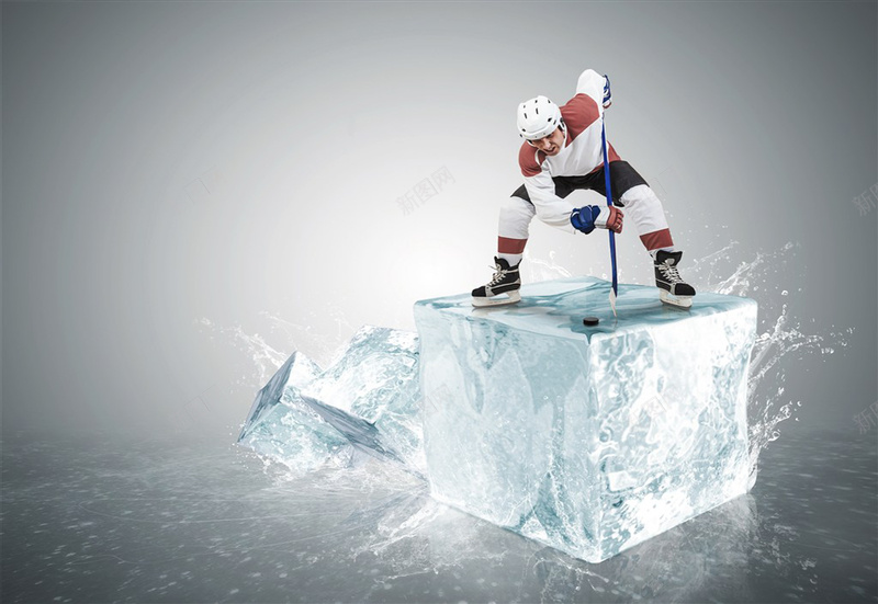 创新冰球运动员人物背景psd_新图网 https://ixintu.com 冰块 冰球 摄影 男人 装备 运动员 风景