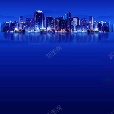 蓝色工作证模板蓝色城市摄影图片