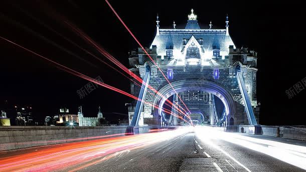 伦敦塔桥创造性光束背景