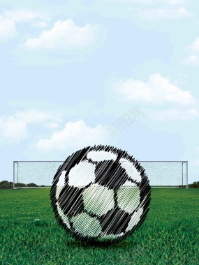 创意足球比赛海报背景模板背景