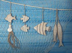 渔网与木雕图片渔网与鱼高清图片