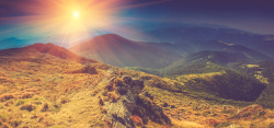 山地太阳太阳山地风光高清图片