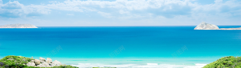 海滩海景背景摄影图片