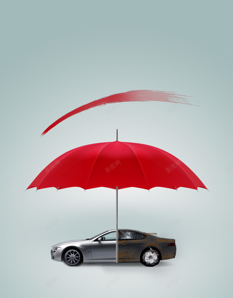 汽车养护海报背景psd设计背景_新图网 https://ixintu.com 实物 摄影 汽车 渐变 红色 雨伞 风景