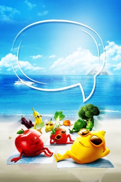 拟人柠檬食尚生活美食海报广告背景高清图片