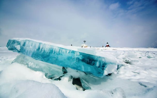 南极的冰上面的雪人摄影摄影图片