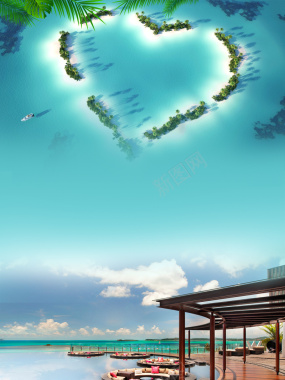 巴厘岛旅游宣传海报背景