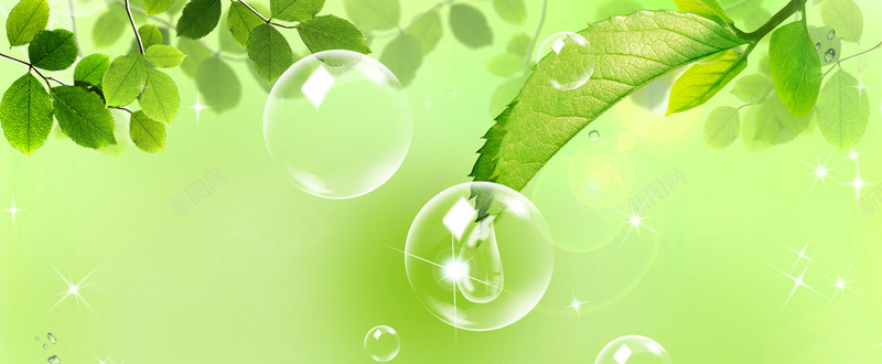 绿色树叶气泡背景jpg设计背景_新图网 https://ixintu.com 农产品 小清新 海报banner 绿色 绿色食品 自然