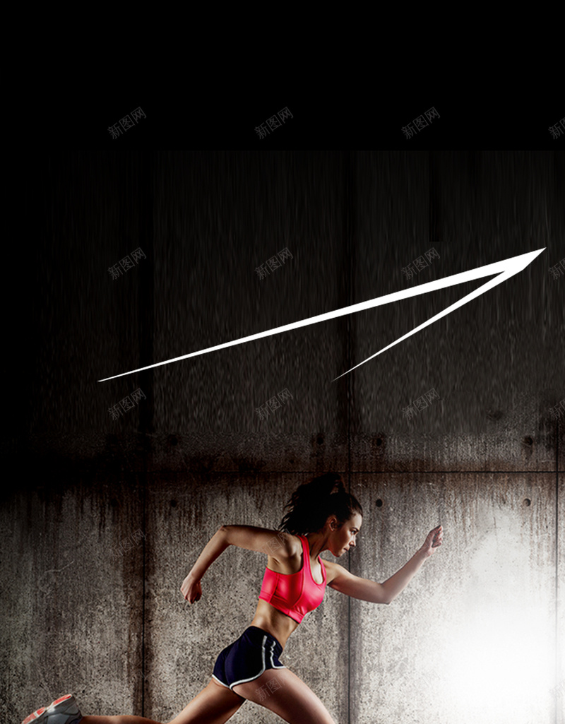 跑步比赛运动海报展板psd设计背景_新图网 https://ixintu.com 少女 摄影 比赛 跑步 风景 黑色