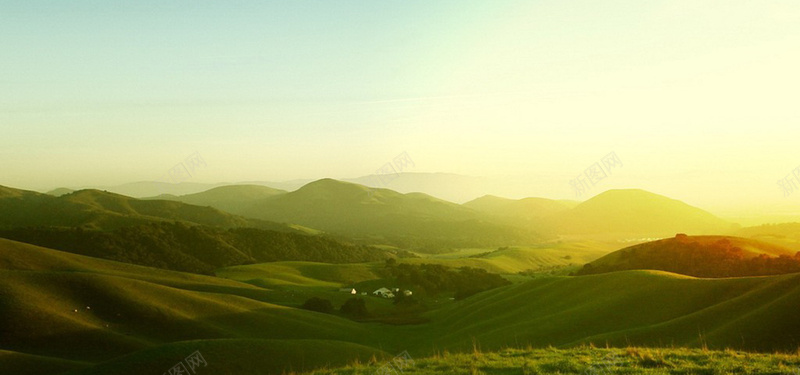 乡村山坡背景jpg_新图网 https://ixintu.com 乡村 天空 太阳 山坡 摄影 海报banner 田园 风景