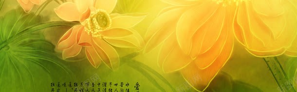 饰绿色黄色金黄色荷花jpg设计背景_新图网 https://ixintu.com 绿色 荷花 金黄色 黄色