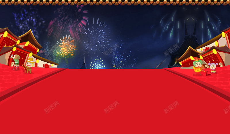 红色新年背景背景图片免费下载 素材0nvuguvke 新图网