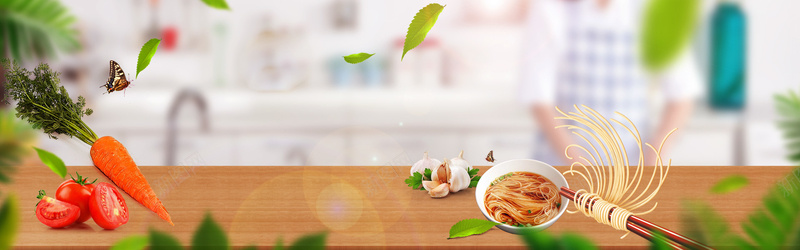 清新美食木板bannerjpg设计背景_新图网 https://ixintu.com 创意 厨房 拉面 果蔬 海报banner 深夜食堂 美食 装饰 食品