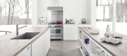 厨卫摄影白色低调厨房透视背景高清图片