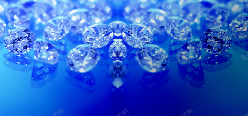 蓝色水晶背景psd设计背景_新图网 https://ixintu.com 梦幻 水晶 浪漫 海报banner 蓝色 钻石