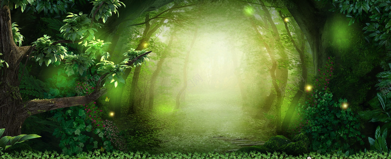 自然jpg_新图网 https://ixintu.com 摄影 树林 植物 海报banner 清新 绿色 风景