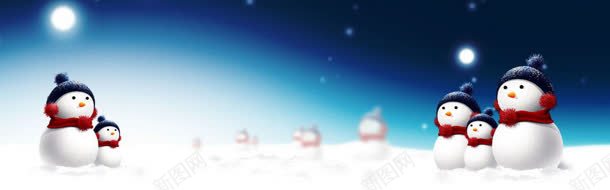 雪人jpg设计背景_新图网 https://ixintu.com 插画