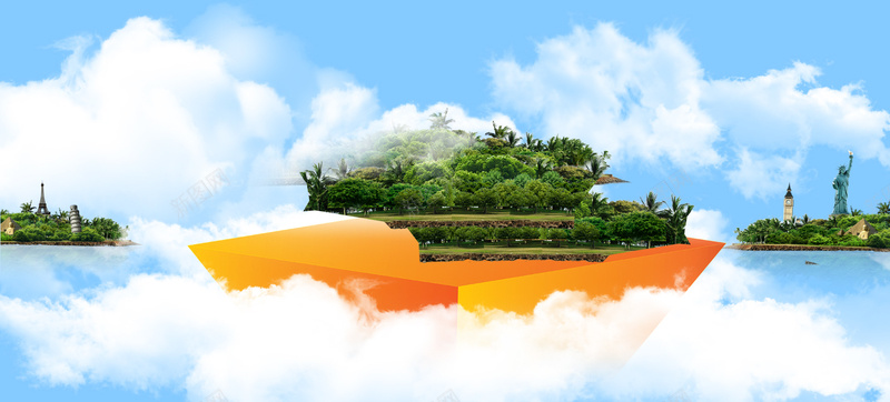 com 風景 立體平臺 雲 雲彩 雲霧 天空 藍色 海報banner 攝影