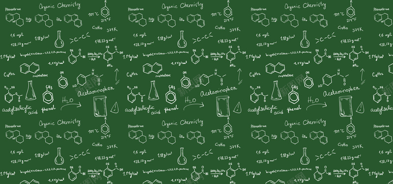 化学公式背景psd设计背景_新图网 https://ixintu.com 化学 化学公式 卡通 学校 手绘 海报banner 白粉笔 童趣 黑板