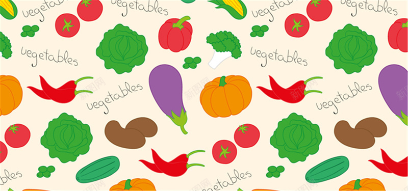 卡通蔬菜背景背景