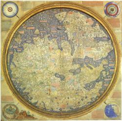 怀旧里的圆形地图复古圆形里的世界地图高清图片