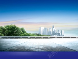 公路宣传海报文明城市建设宣传海报背景模板高清图片
